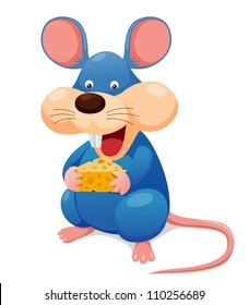 Rat Eating Cheese