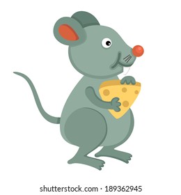 Rat eating cheese