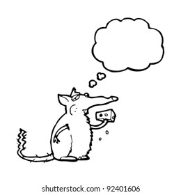 rat eating cheese cartoon