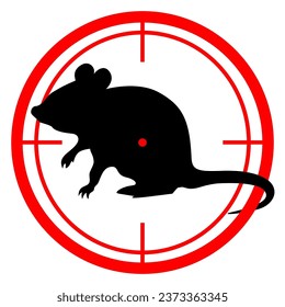 Rat extermination sign, rat shooting target, no rats allowed.