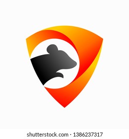 Rat exterminator vector logo design	