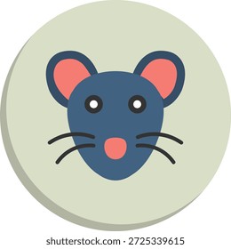 Ícone de Estilo de Círculo Plano de Rato