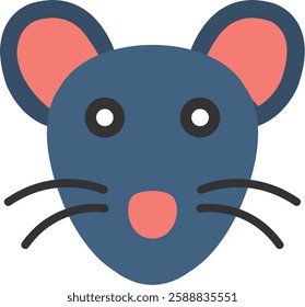 Rat Flat Illustration Vector Design