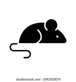 Rat Glyph Icon Animal Vector 