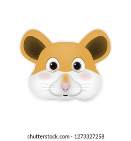 Rat head cartoon, vector illustration eps10