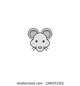 rat head icon on a white background