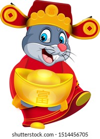 The Rat Holding Gold, Welcome to the Year of Rat, Chinese New Year
