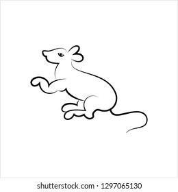 Rat Icon, Animal Icon Vector Art Illustration