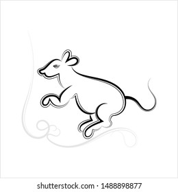 Rat Icon, Animal Icon Vector Art Illustration