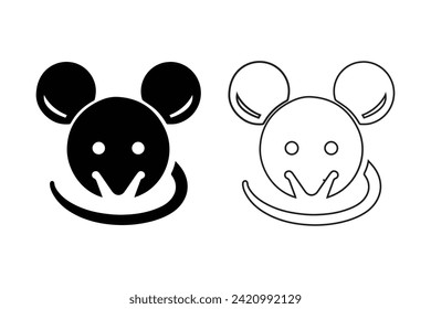 Rat icon art vector illustration