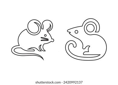 Rat icon art vector illustration