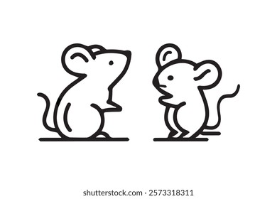 Rat icon art vector illustration