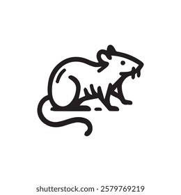 Rat icon art vector illustration