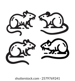 Rat icon art vector illustration