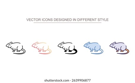 Rat icon design with white background stock illustration