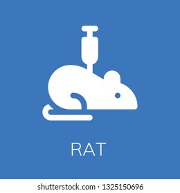  Rat icon. Editable  Rat icon for web or mobile.