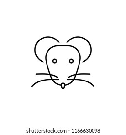 rat icon. Element of scientifics study icon for mobile concept and web apps. Thin line rat icon can be used for web and mobile on white background
