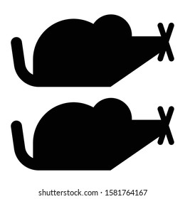 rat icon glyph vector design