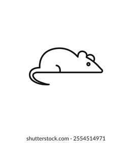 Rat icon Isolated flat vector in outline