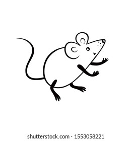 Rat icon, isolated on white background.Vector mouse. Happy Chinese New Year 2020.
