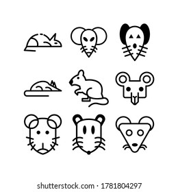 rat icon or logo isolated sign symbol vector illustration - Collection of high quality black style vector icons
