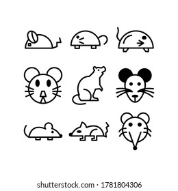 rat icon or logo isolated sign symbol vector illustration - Collection of high quality black style vector icons
