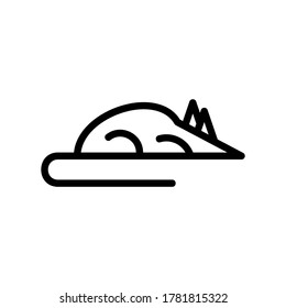 rat icon or logo isolated sign symbol vector illustration - high quality black style vector icons
