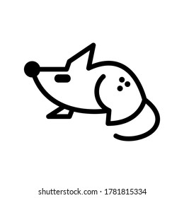 rat icon or logo isolated sign symbol vector illustration - high quality black style vector icons
