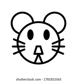 rat icon or logo isolated sign symbol vector illustration - high quality black style vector icons
