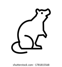 rat icon or logo isolated sign symbol vector illustration - high quality black style vector icons
