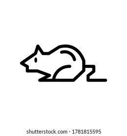 rat icon or logo isolated sign symbol vector illustration - high quality black style vector icons
