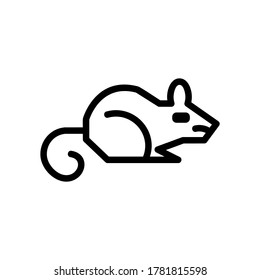 rat icon or logo isolated sign symbol vector illustration - high quality black style vector icons
