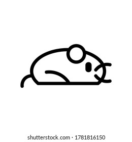 rat icon or logo isolated sign symbol vector illustration - high quality black style vector icons
