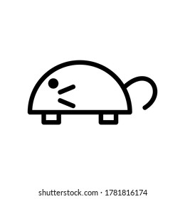 rat icon or logo isolated sign symbol vector illustration - high quality black style vector icons
