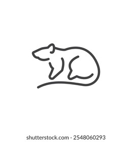 Rat icon Logo symbol outline set