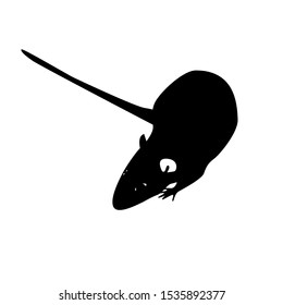 Rat icon on simple style - symbol of year 2020. Vector illustration