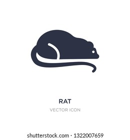 rat icon on white background. Simple element illustration from Animals concept. rat sign icon symbol design.