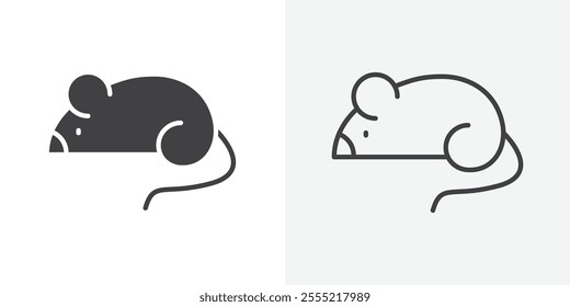Rat icon. outlined vector style.