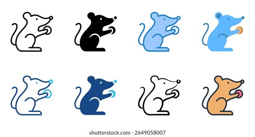 Rat icon set multiple style collection 
