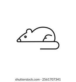 Rat icon Simple thin line flat symbol