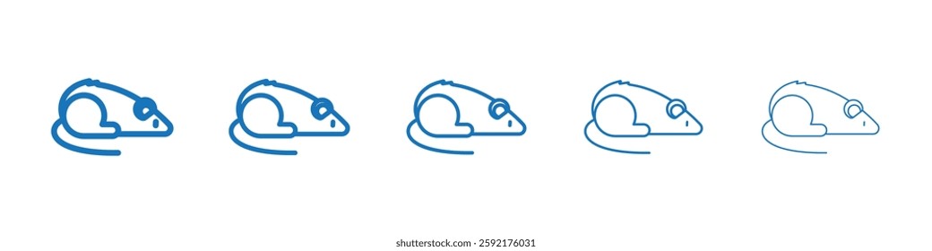 Rat icon Symbol collection thin outline set