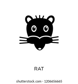 Rat icon. Rat symbol design from Animals collection. Simple element vector illustration on white background.