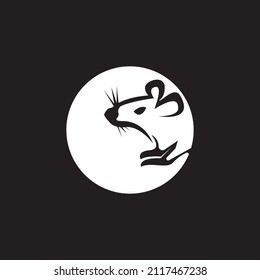 Icono de rata e ilustración del vector de símbolo