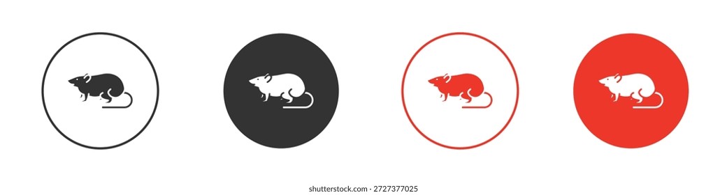 Icono de la rata para ui o ux aislado en blanco para el App móvil, editable