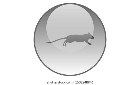 Rat icon vector design. Rat silhouette	
