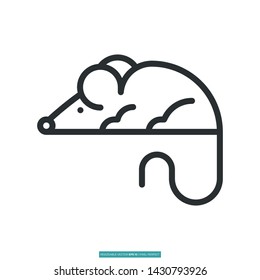 Rat Icon Vector Illustration Logo Template