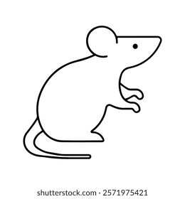 Rat icon vector. Mouse illustration.