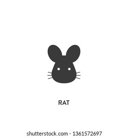 rat icon vector. rat sign on white background. rat icon for web and app