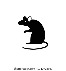 Rat Icon. Vector Rat Silhouette