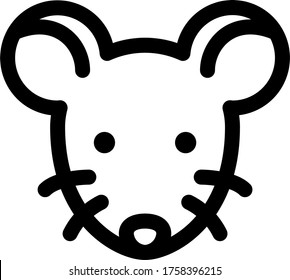 rat icon vector for web and apps